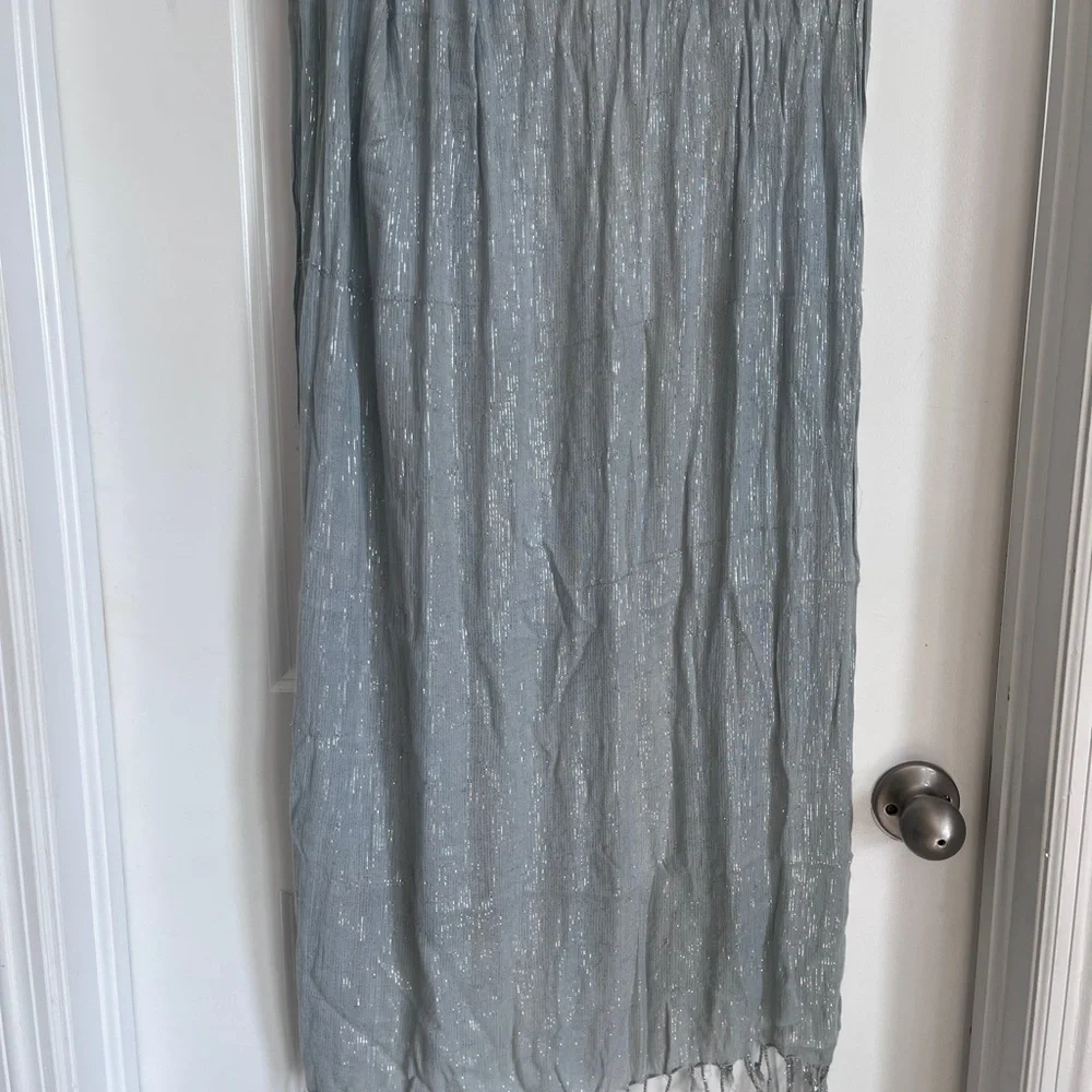 Isabella Shimmering Silver gray scarf